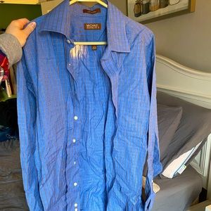 michael kors blue button down